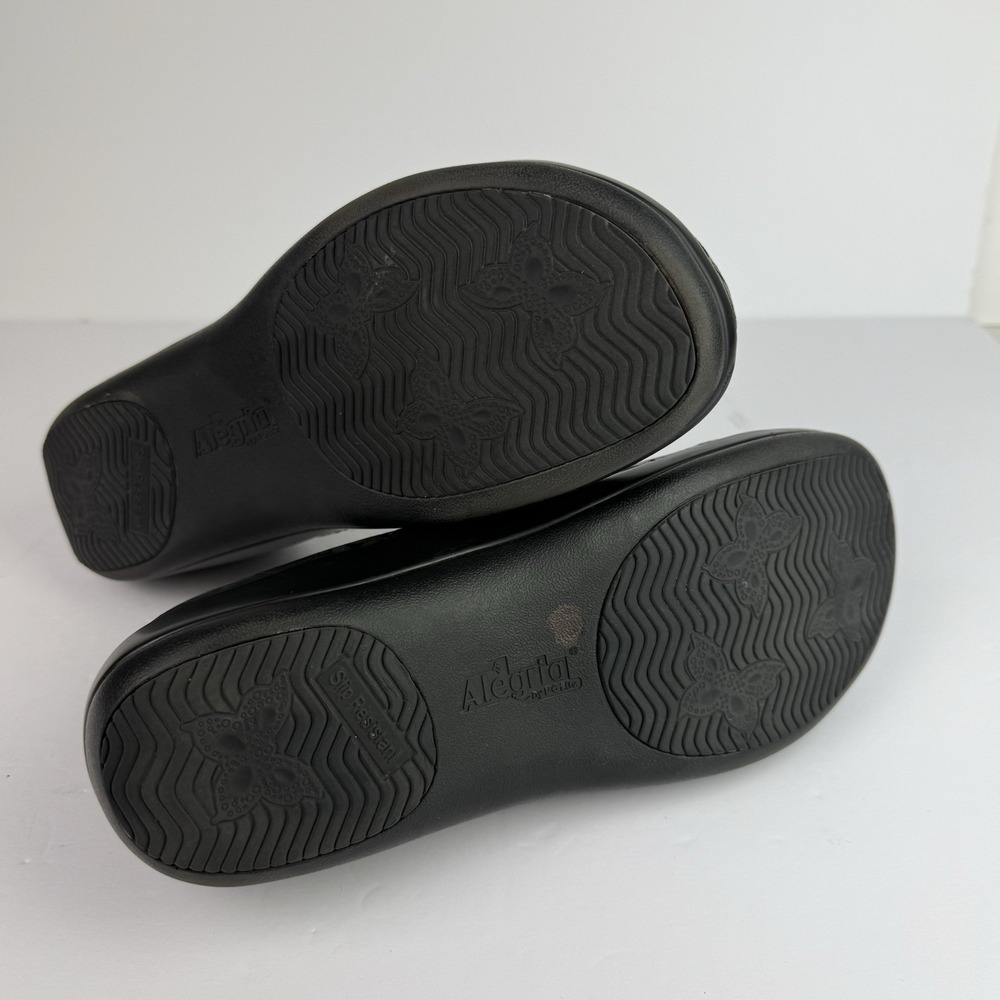 Alegria Keli KEL-431 Women Embossed Paisley Black Leather Clog Shoes 41 / 10.5 - Picture 11 of 11